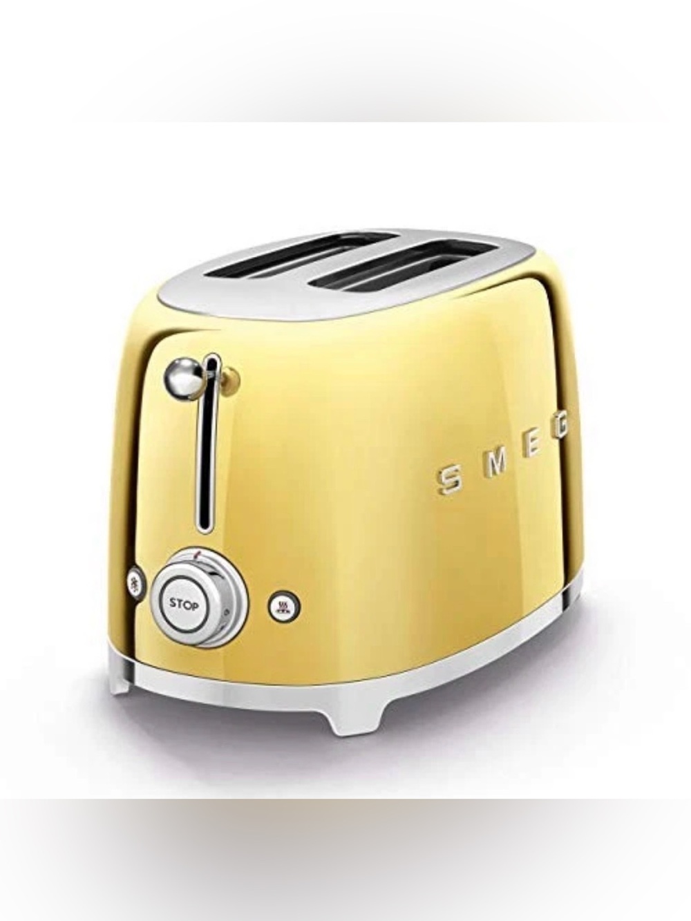 SMEG 2-Slice Retro Toaster in Polished Gold LIMITED EDITION BNIB NWT